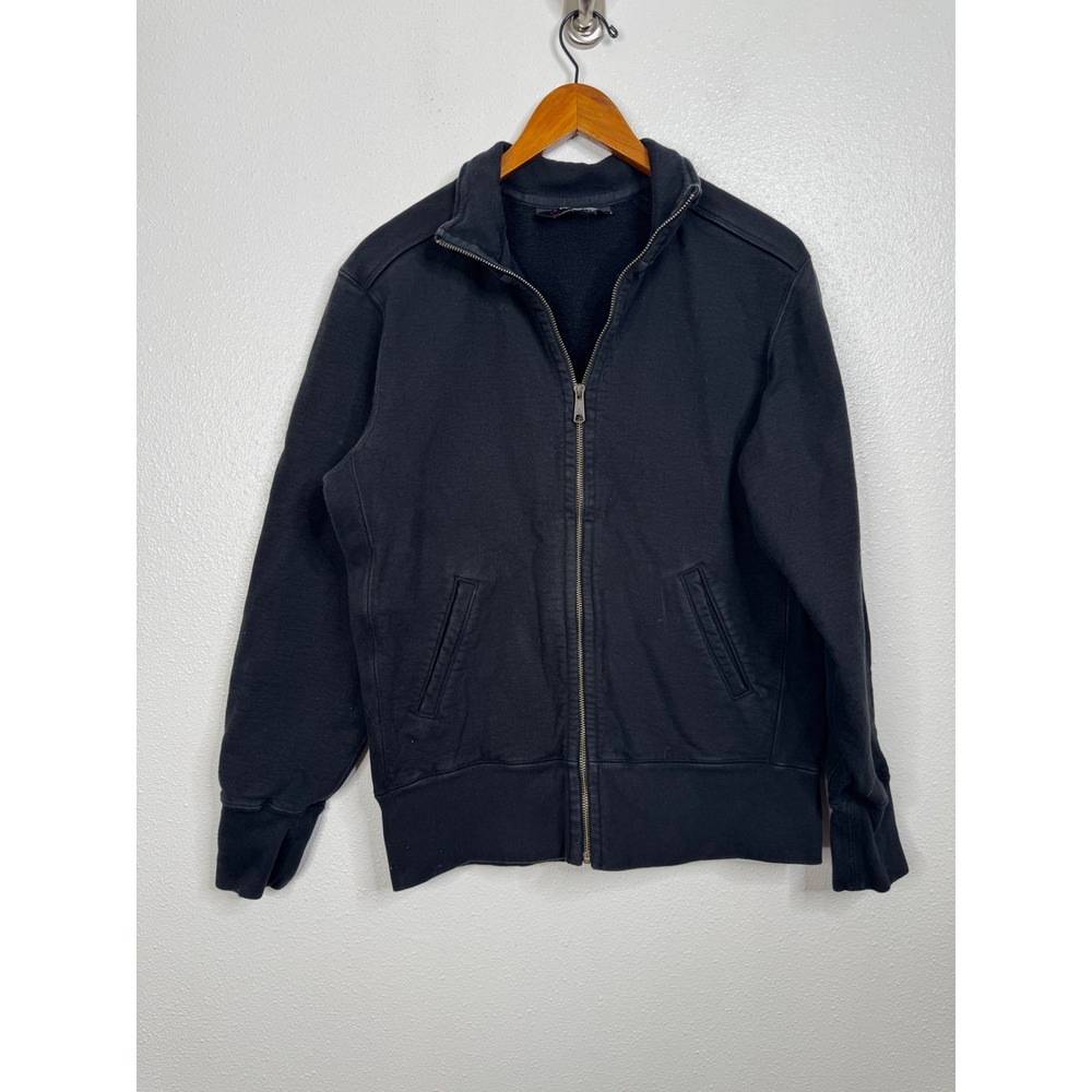 American Giant Black Moto Full Zip Jacket Size Medium